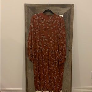 {Treasure & Bond} Long Sleeve Midi Dress